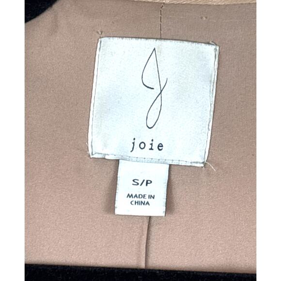 JOIE Women’s Small Nude Vegan Leather Button Mid-Length Lined Blazer Jacket - Picture 4 of 5